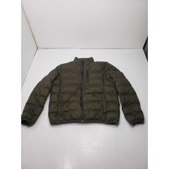 Michael Kors Men’s Green Premium Down Blend Quilted Puffer Full-Zip Jacket Sz Lg - Picture 1 of 15
